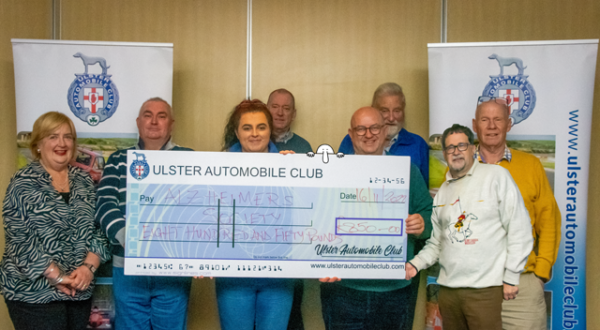 Ulster Automobile Club Alzheimer's Society Donation 2022